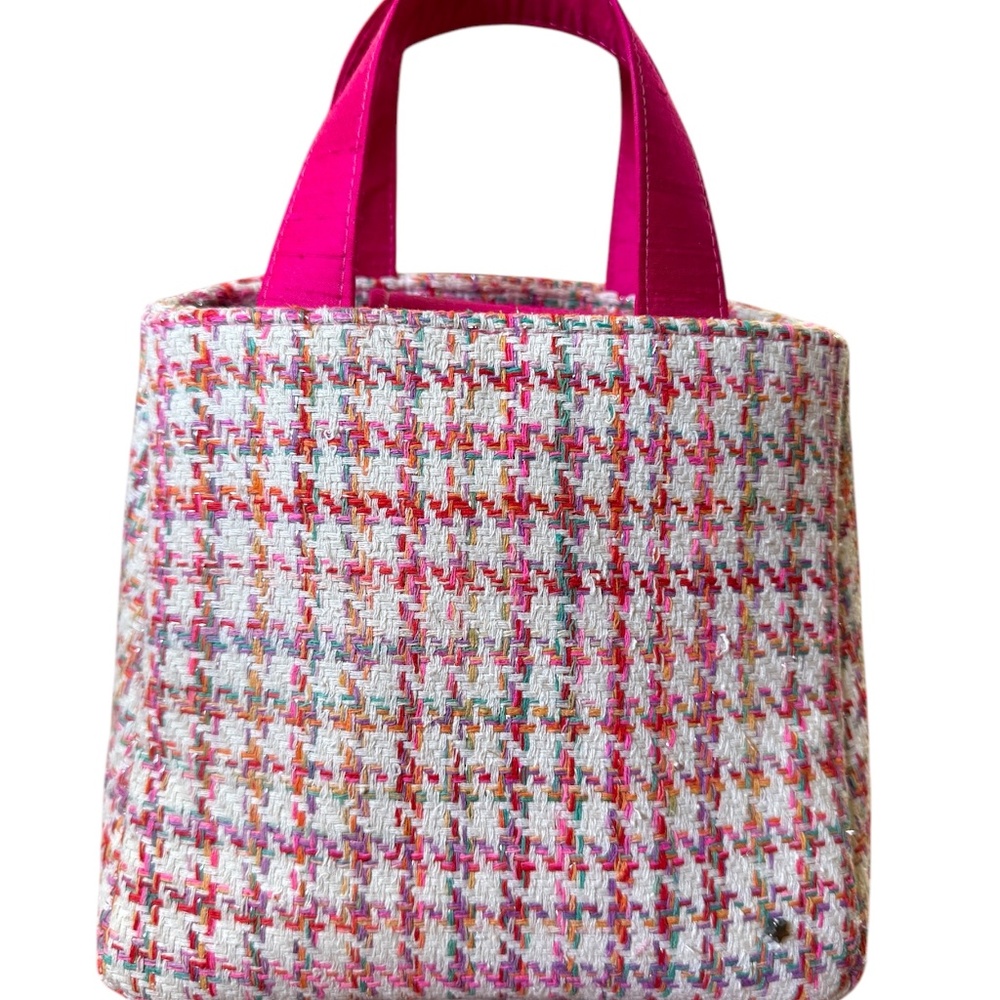 Pink Tweed & Taffeta Purse